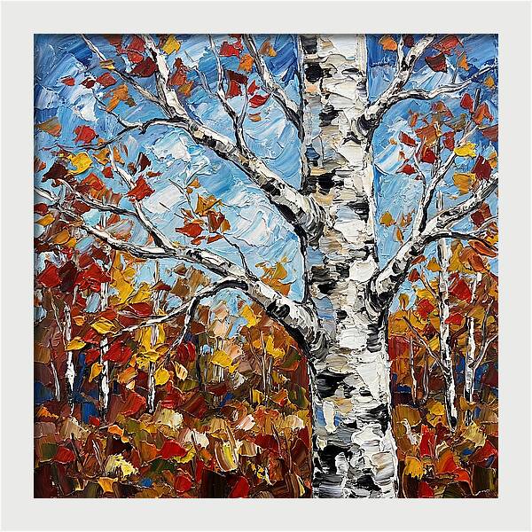 Birch Tree In Autumn Splendor