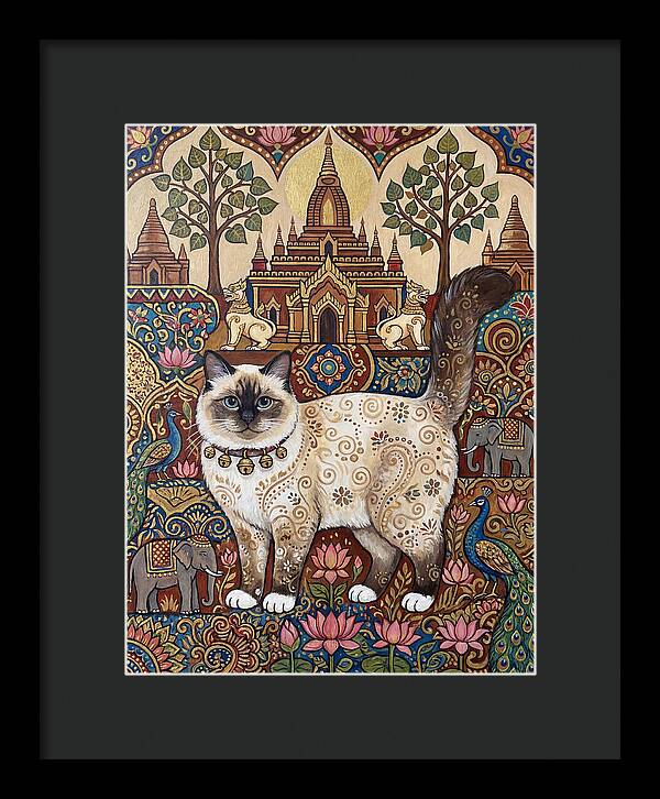 Birman Cat In Folk Art