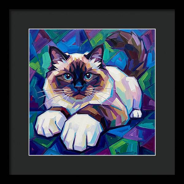 Birman Cat In Vibrant Colors