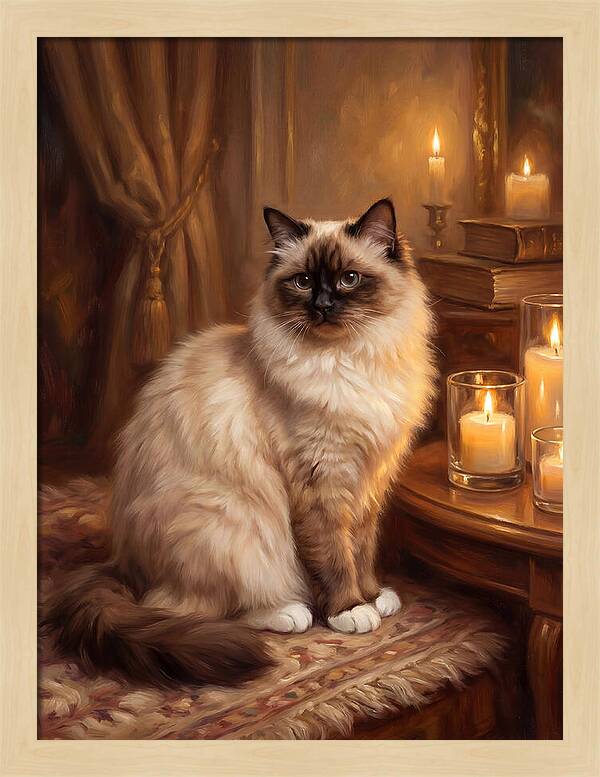 Birman Cat Portrait