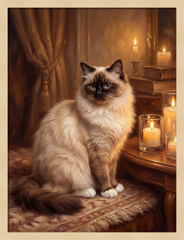 Birman Cat Portrait