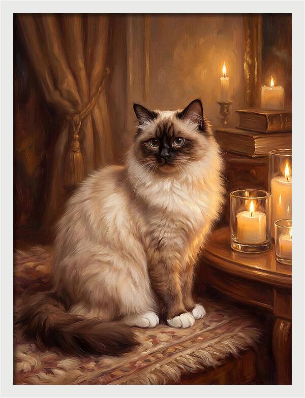 Birman Cat Portrait