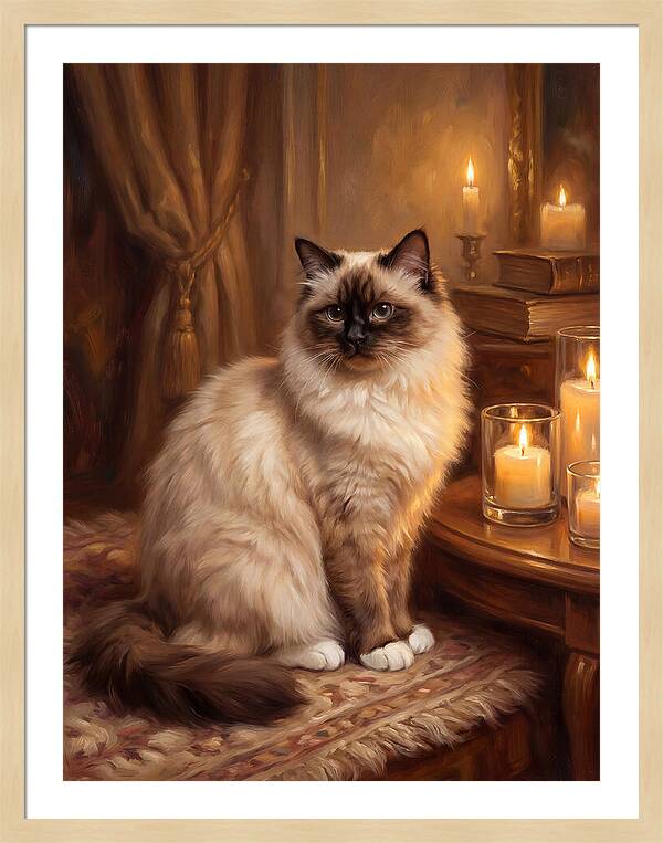 Birman Cat Portrait