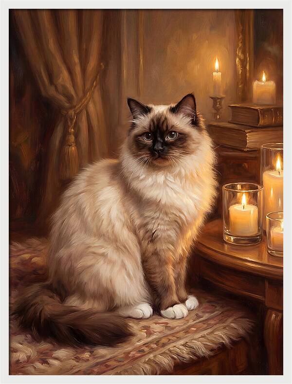 Birman Cat Portrait
