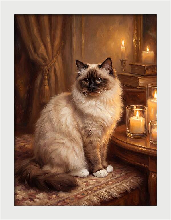 Birman Cat Portrait