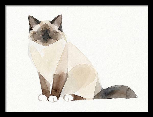 Birman Cat Watercolor Illustration