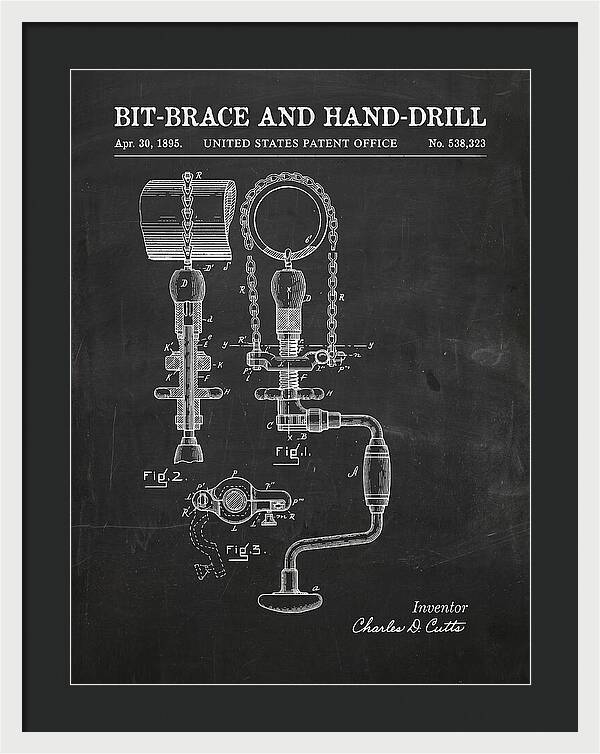 Bit Brace And Hand Drill Chalkboard Patent Us538323a