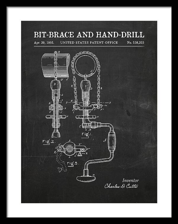Bit Brace And Hand Drill Chalkboard Patent Us538323a