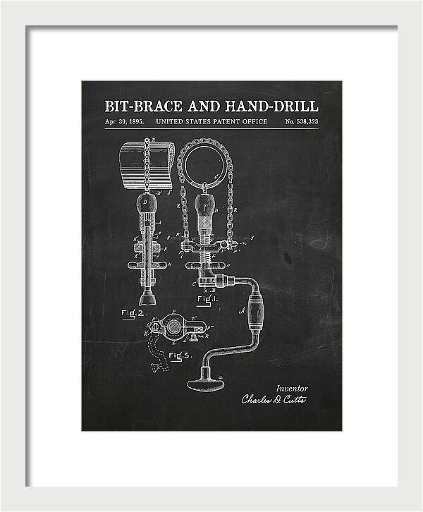 Bit Brace And Hand Drill Chalkboard Patent Us538323a