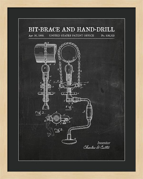 Bit Brace And Hand Drill Chalkboard Patent Us538323a
