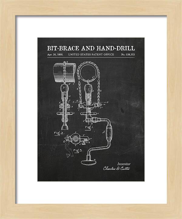Bit Brace And Hand Drill Chalkboard Patent Us538323a