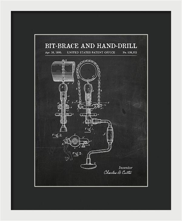 Bit Brace And Hand Drill Chalkboard Patent Us538323a