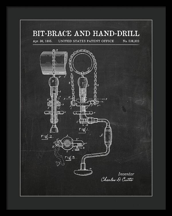 Bit Brace And Hand Drill Chalkboard Patent Us538323a