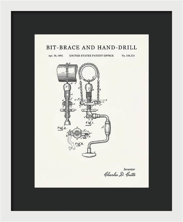 Bit Brace And Hand Drill Minimalist Patent Us538323a
