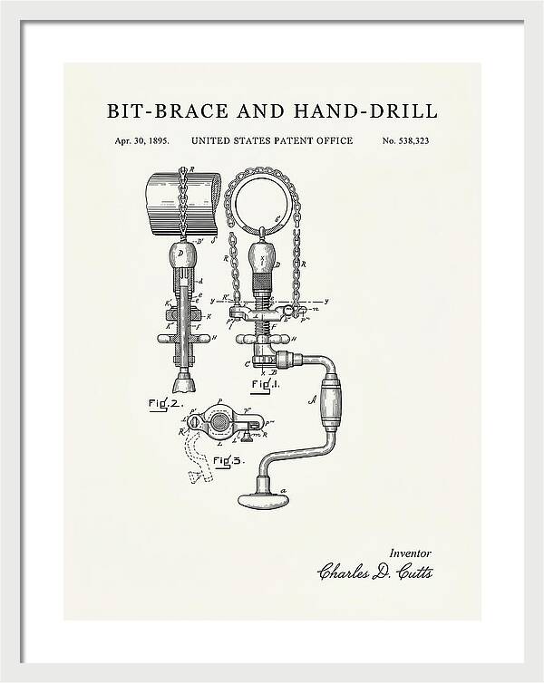 Bit Brace And Hand Drill Minimalist Patent Us538323a