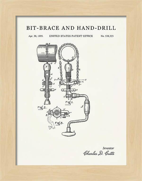 Bit Brace And Hand Drill Minimalist Patent Us538323a