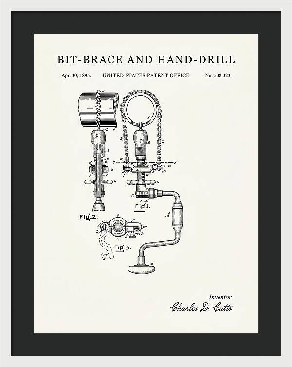 Bit Brace And Hand Drill Minimalist Patent Us538323a