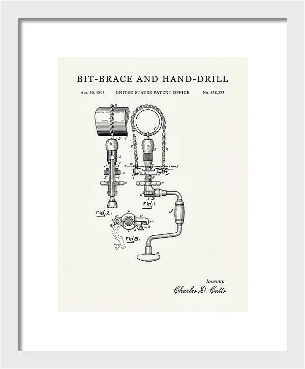 Bit Brace And Hand Drill Minimalist Patent Us538323a