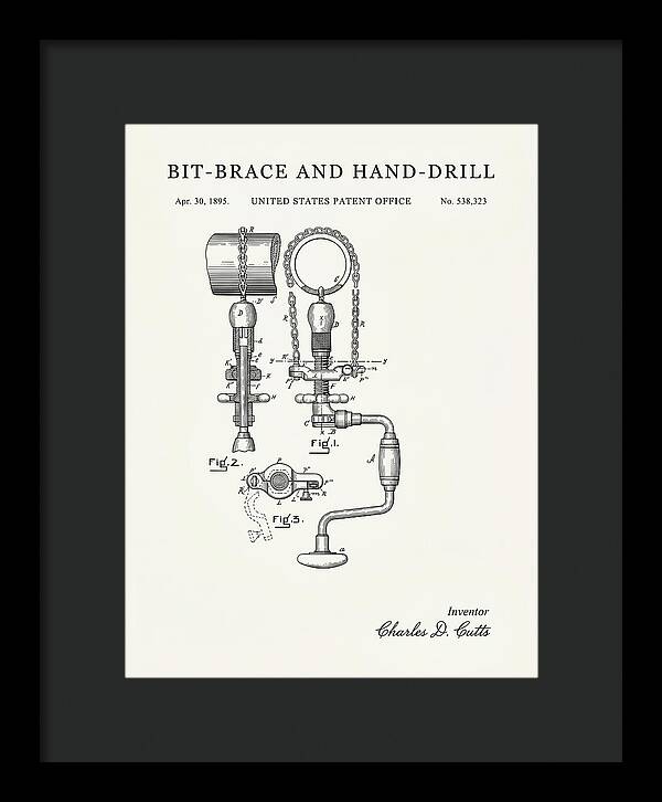 Bit Brace And Hand Drill Minimalist Patent Us538323a