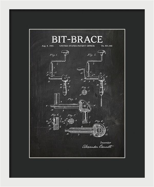 Bit Brace Chalkboard Patent Us801566a