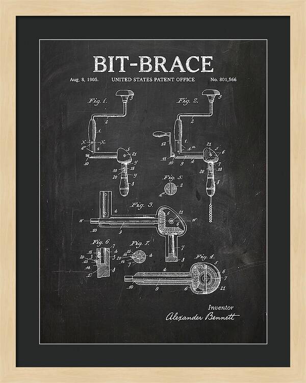 Bit Brace Chalkboard Patent Us801566a