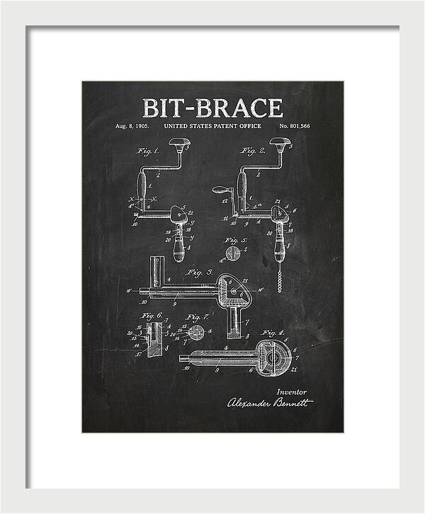 Bit Brace Chalkboard Patent Us801566a