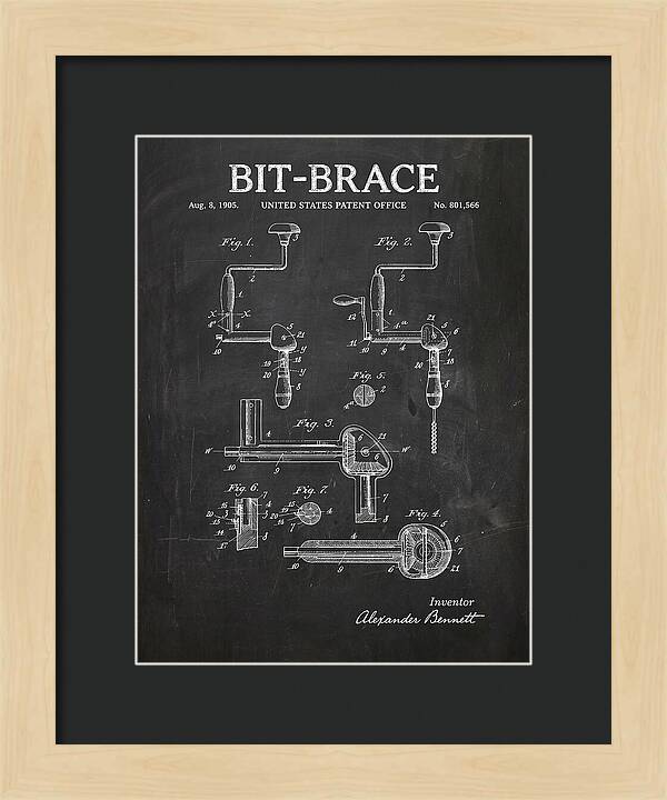 Bit Brace Chalkboard Patent Us801566a