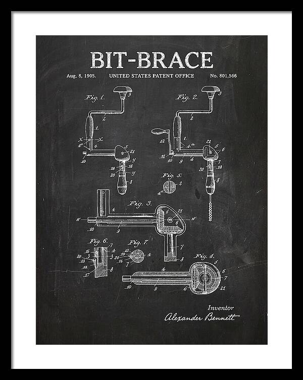 Bit Brace Chalkboard Patent Us801566a