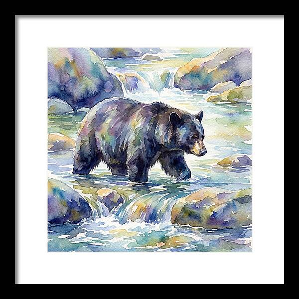 Black Bear In Tranquil Waters
