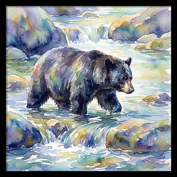 Black Bear In Tranquil Waters