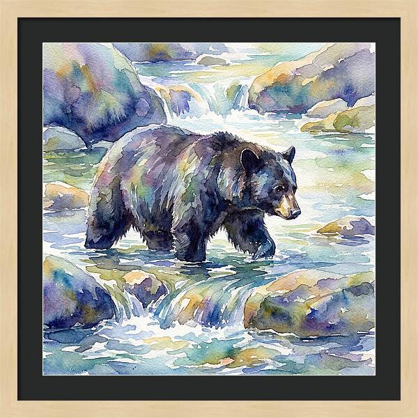 Black Bear In Tranquil Waters