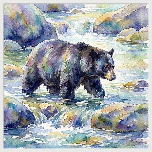 Black Bear In Tranquil Waters
