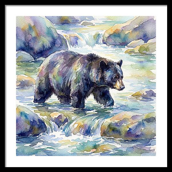 Black Bear In Tranquil Waters