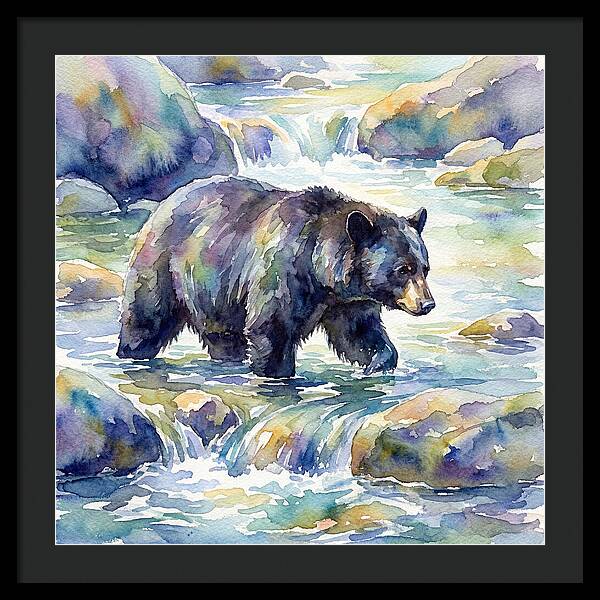 Black Bear In Tranquil Waters