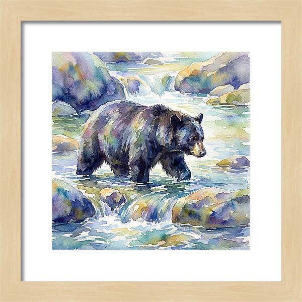 Black Bear In Tranquil Waters