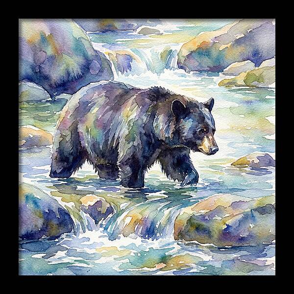 Black Bear In Tranquil Waters