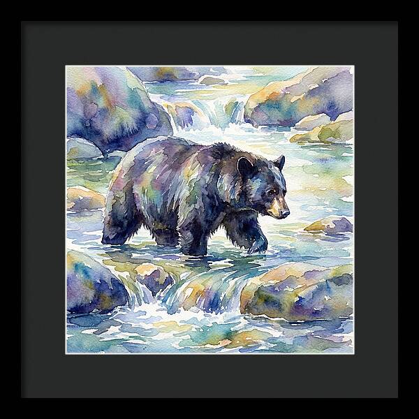 Black Bear In Tranquil Waters