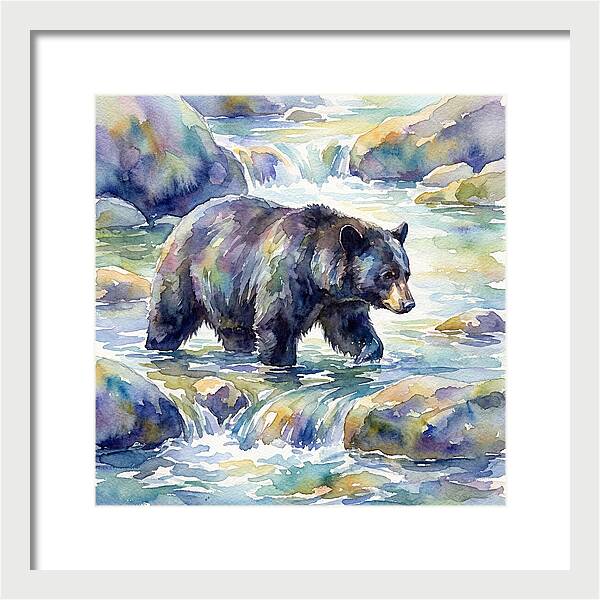 Black Bear In Tranquil Waters