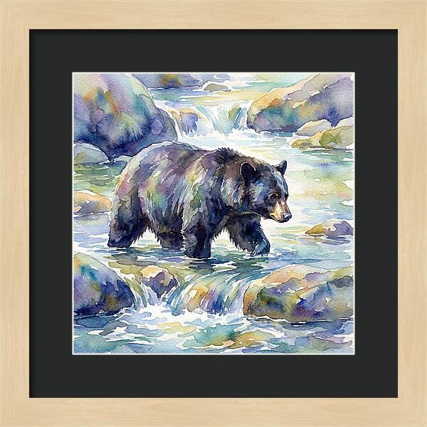 Black Bear In Tranquil Waters