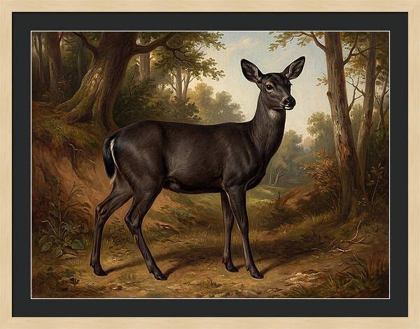 Black Tailed Deer In Nature