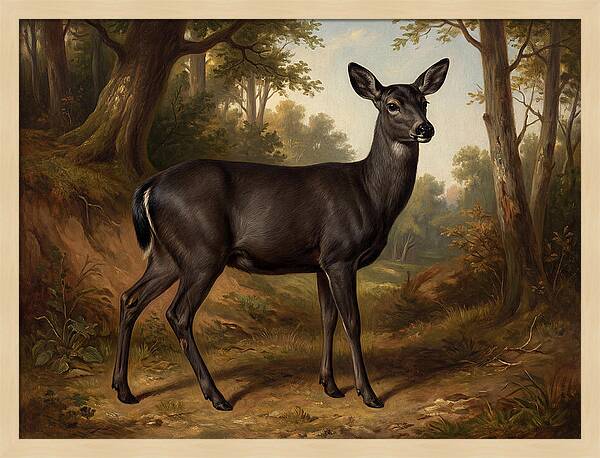 Black Tailed Deer In Nature
