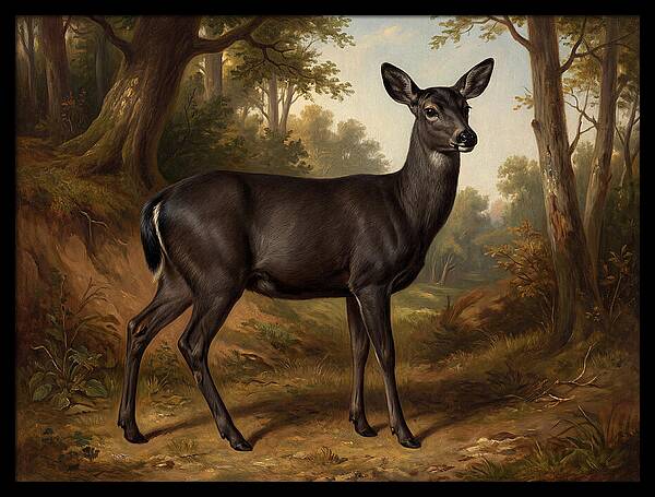 Black Tailed Deer In Nature