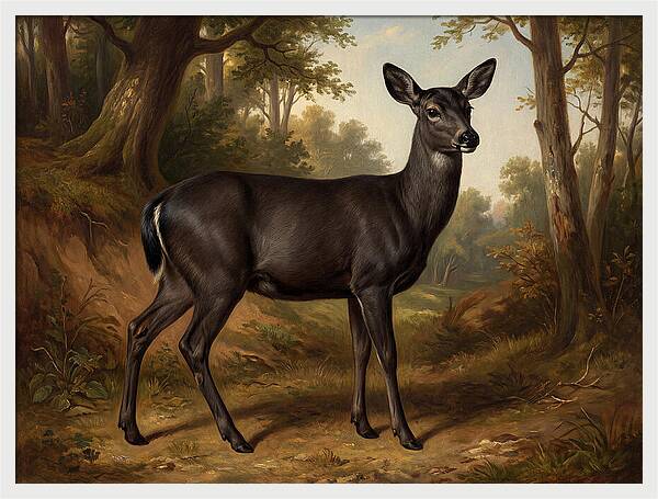 Black Tailed Deer In Nature