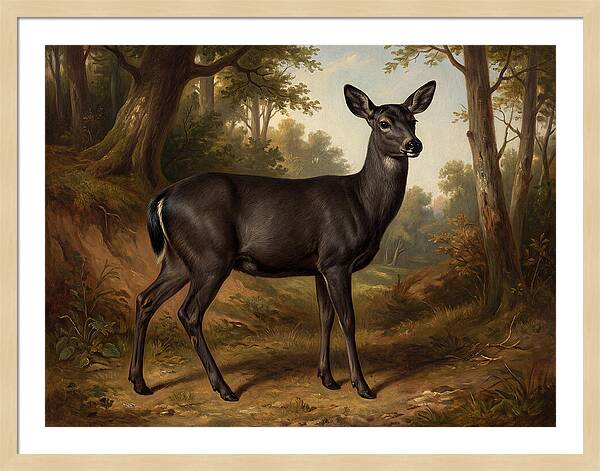 Black Tailed Deer In Nature