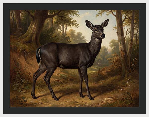 Black Tailed Deer In Nature