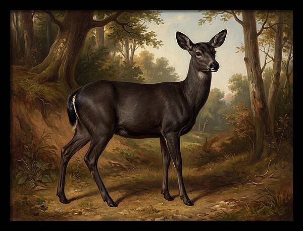 Black Tailed Deer In Nature