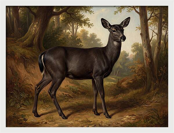 Black Tailed Deer In Nature