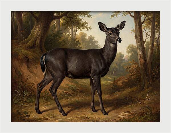 Black Tailed Deer In Nature