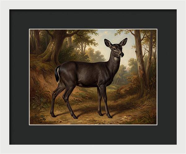 Black Tailed Deer In Nature