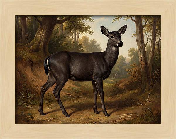 Black Tailed Deer In Nature